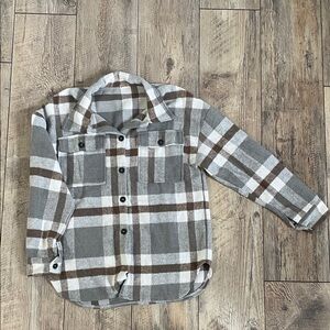 Amazon Gray and Brown Plaid Women's Jacket